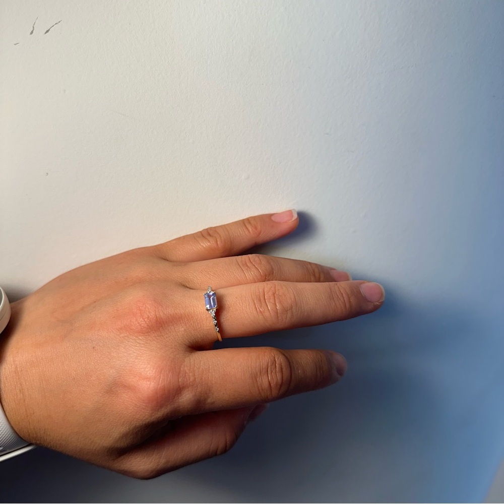 Local Eclectic - Solid Gold December Capsule Tanzanite Baguette Ring - Picture 13 of 17